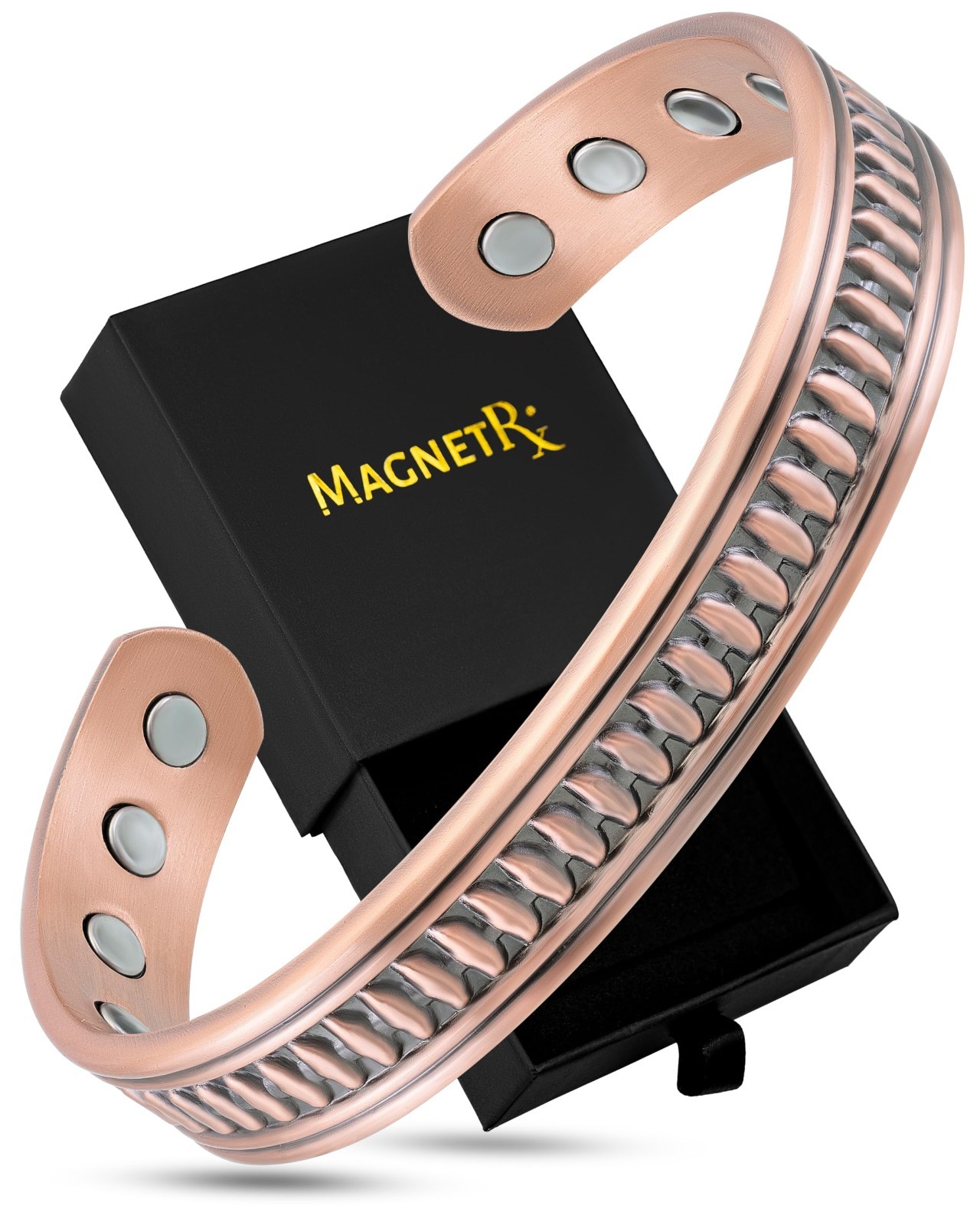 Adjustable Magnetic Copper Bracelet for Men – 99.9% Pure Copper Therapy Jewelry