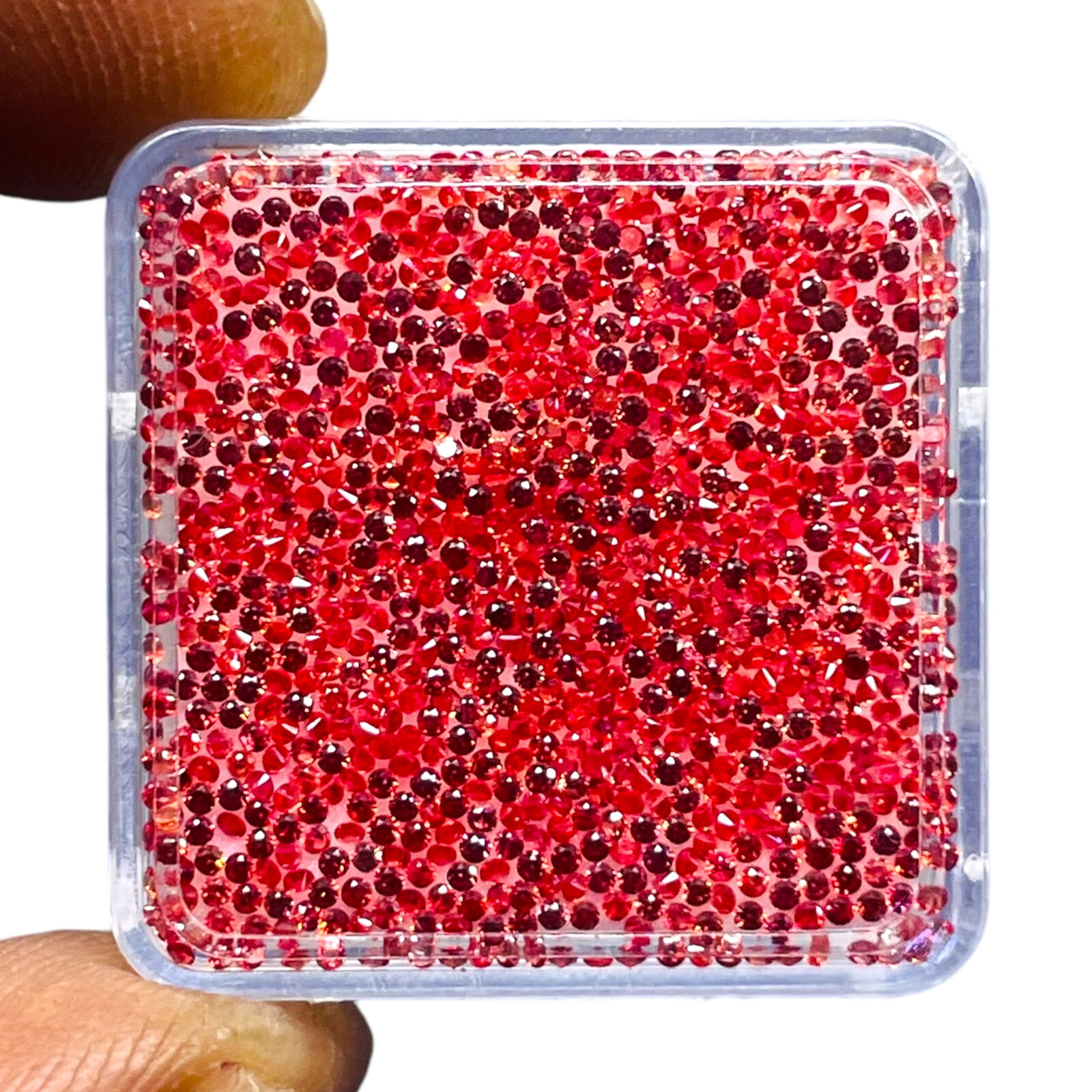 VVS 50 Pcs Natural Red Sapphire 1mm Round Diamond Cut Loose Gemstones Lot