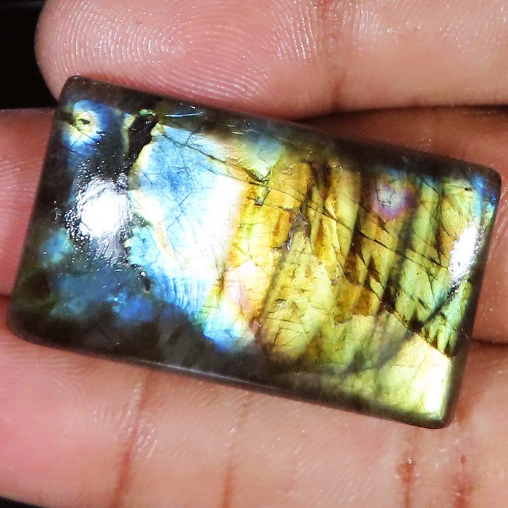 natural Labradorite octagon Opaque loose gemstone 58.85 Carat. (21 x 36 x 06 mm)