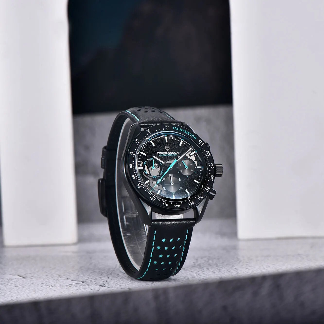 PAGANI DESIGN PD-1779 Moon Watch, Skeleton Sport Chronograph for Men, Waterproof