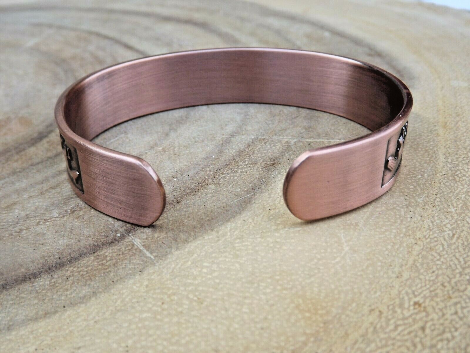 Pure Copper Magnetic Bracelet Arthritis Therapy Cuff Bangle Horse Western Cuff