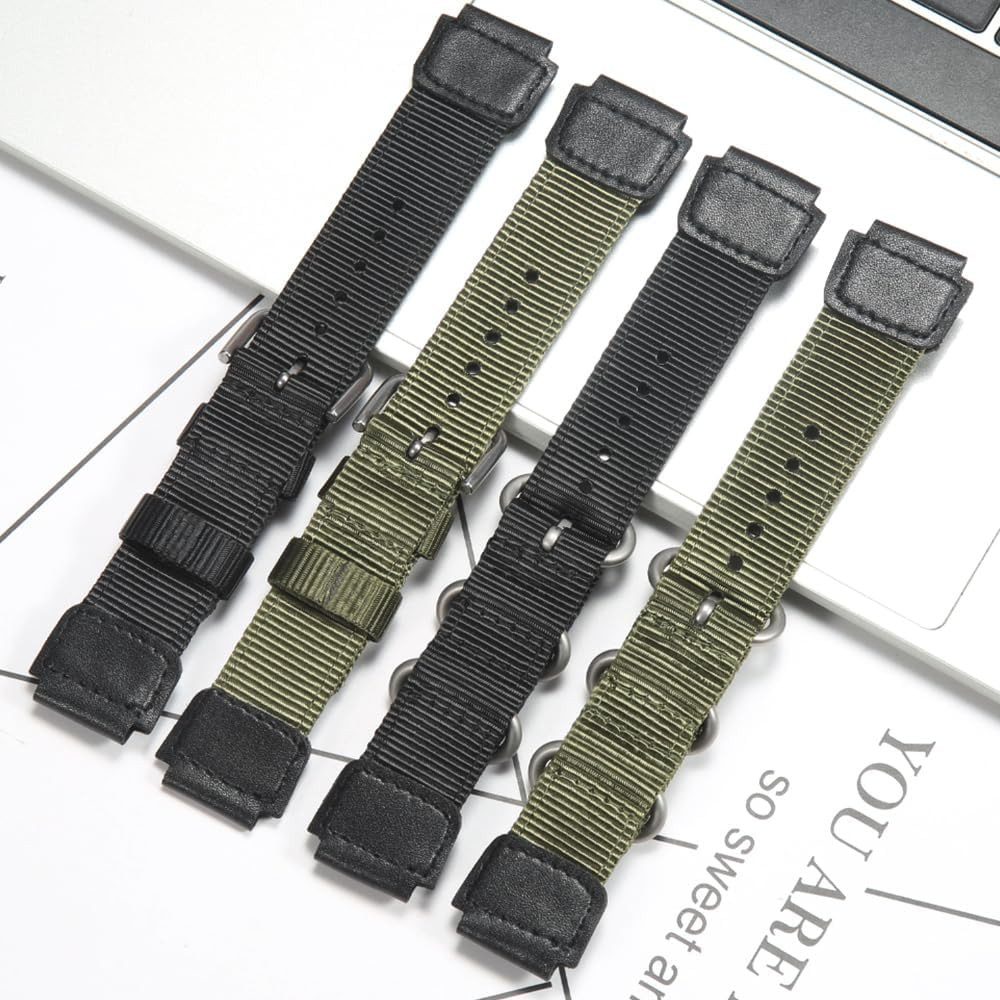 A158WA Nylon Watch Strap Compatible with Casio F108WH A168WA-1 AE1200WH W800HG A