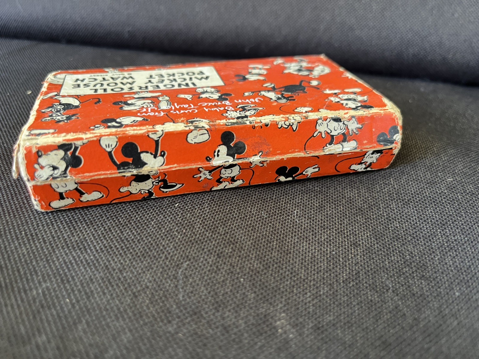 Walt Disney Ingersoll MICKEY MOUSE Pocket Watch Box Red(Used Box Only)
