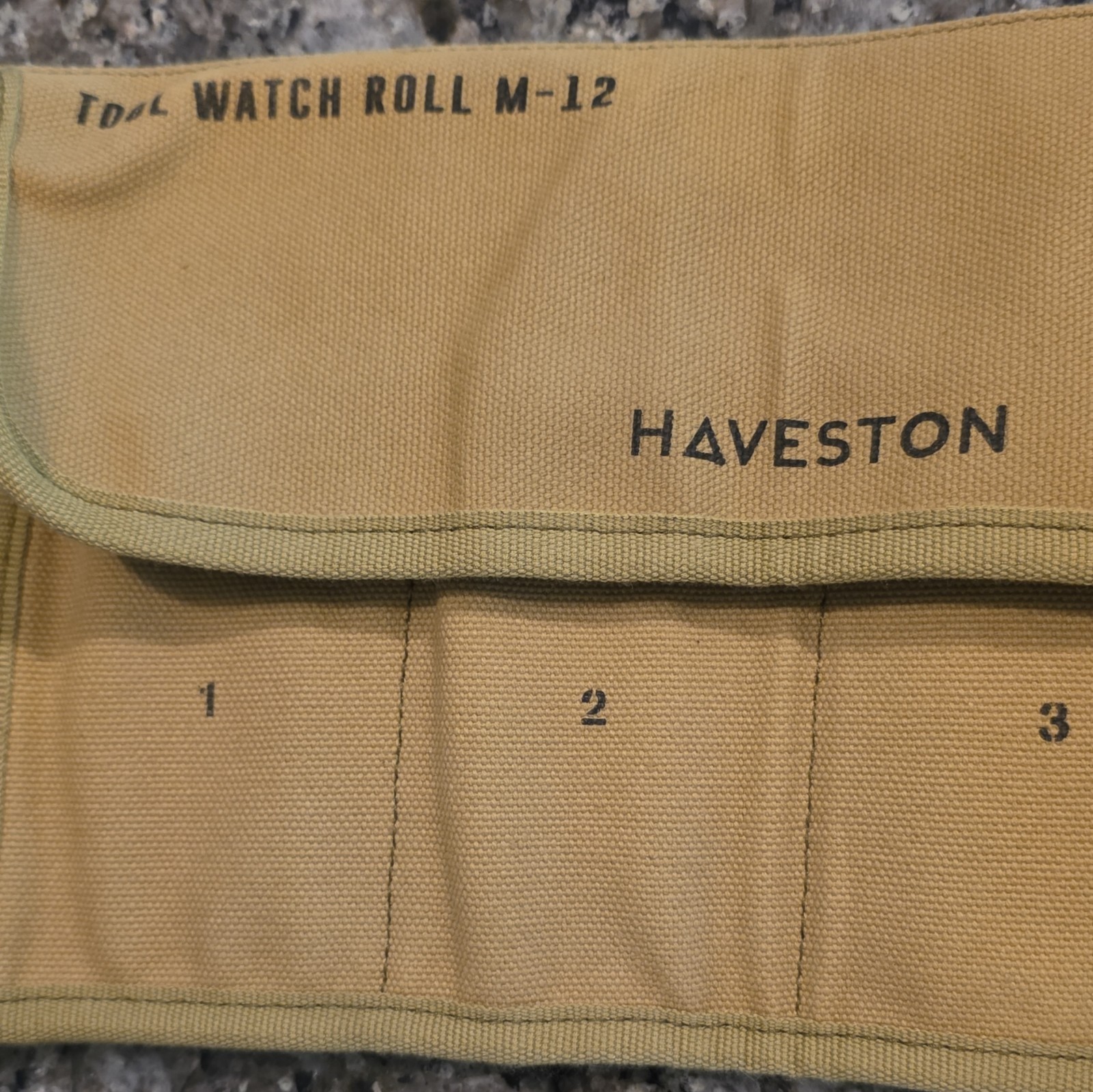 Rare Discontinued Haveston Watch Roll M-12 Tan Canvas Watch Case Holds 4 Watches