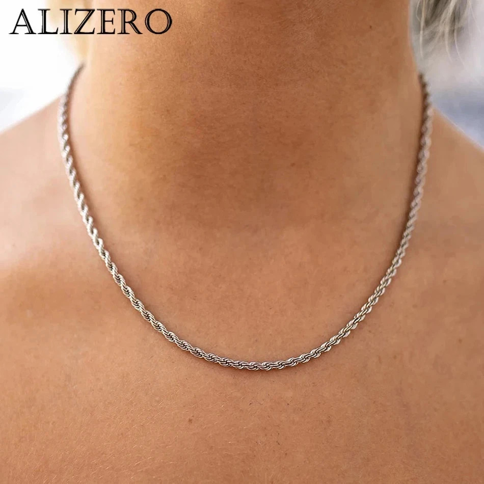 New Men’s Italian 4mm Diamond Cut Rope Chain Solid 925 Sterling Silver Necklace