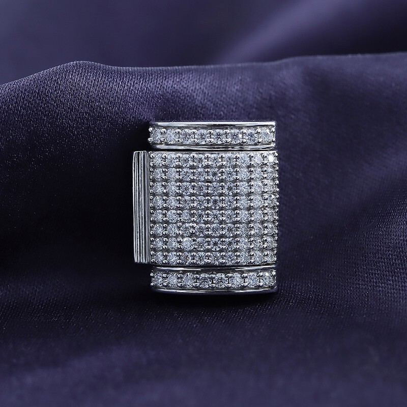3/4 Ct Diamond Miami Cuban Chain 12mm Box Clasp Lock Lab Grown