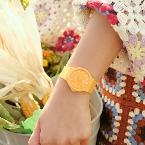 CASIO MQ-24B-9B Analog Watch Orange Yellow Biomass Band