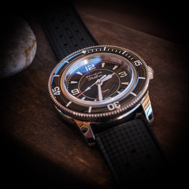 Müller&Son [Black w/Silver] Custom Fifty Five Fathoms Watch Build + Rubber Strap