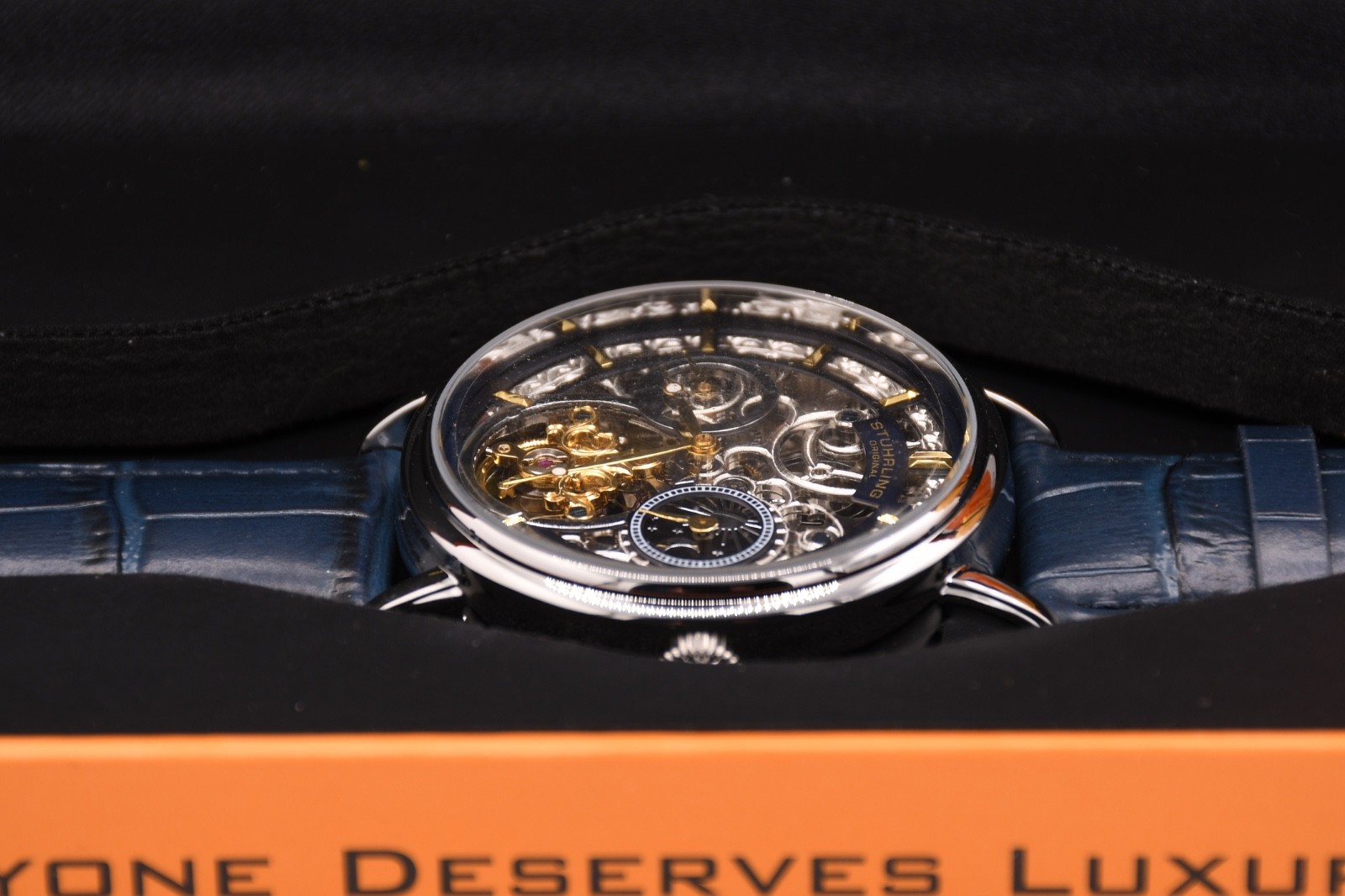 Stührling Macrocosm 4000 Automatic 43mm Skeleton with Dual Time