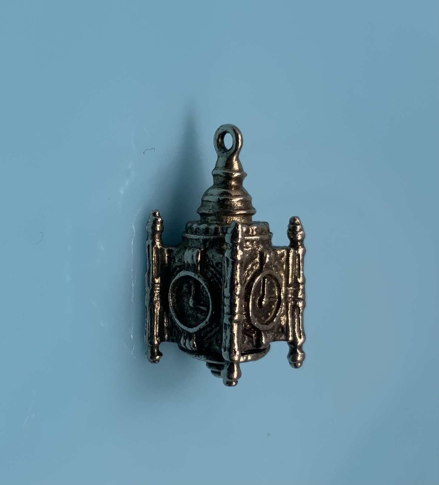 Vintage Marshall Fields Sterling Silver Building Clock Charm Chicago 7.3g