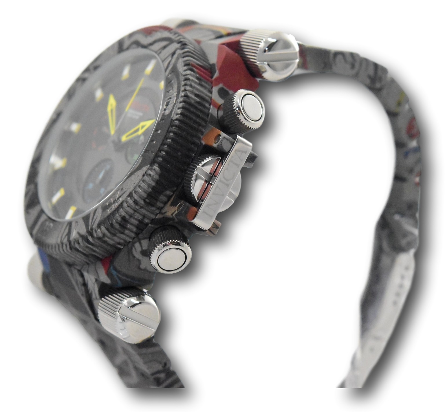 Invicta Coalition Forces Graffiti Hydro-Plated Men 51mm Swiss Chrono Watch 26449