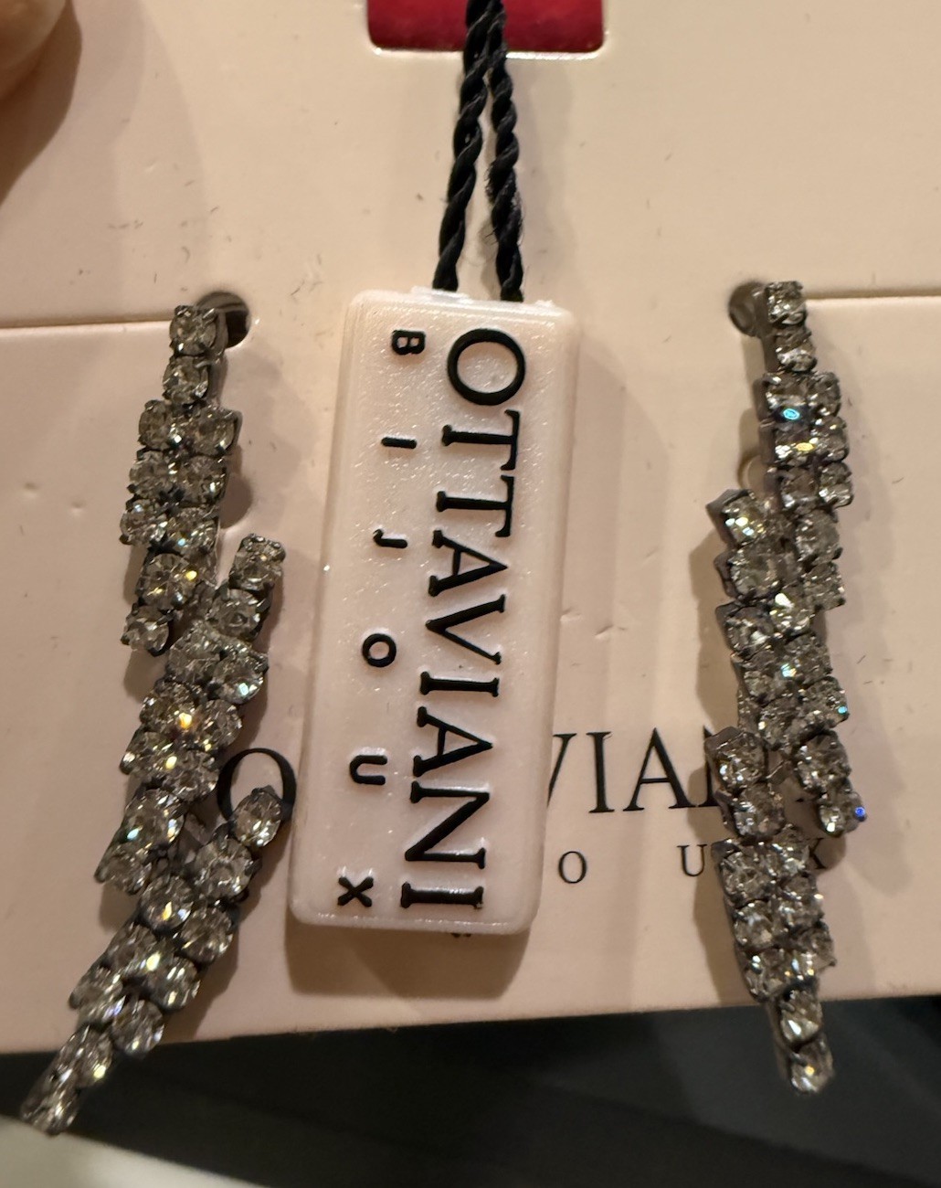 Ottaviani Bijou NEW Necklace &Earrings Set Fancy Upscale Swarovski Made In Italy