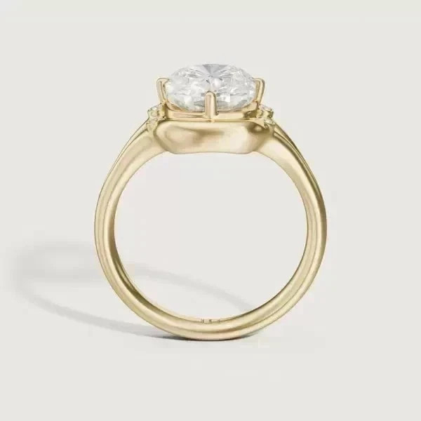 4.00 Ct Cushion Cut Diamond Wedding Ring 14K Yellow Gold Size 7