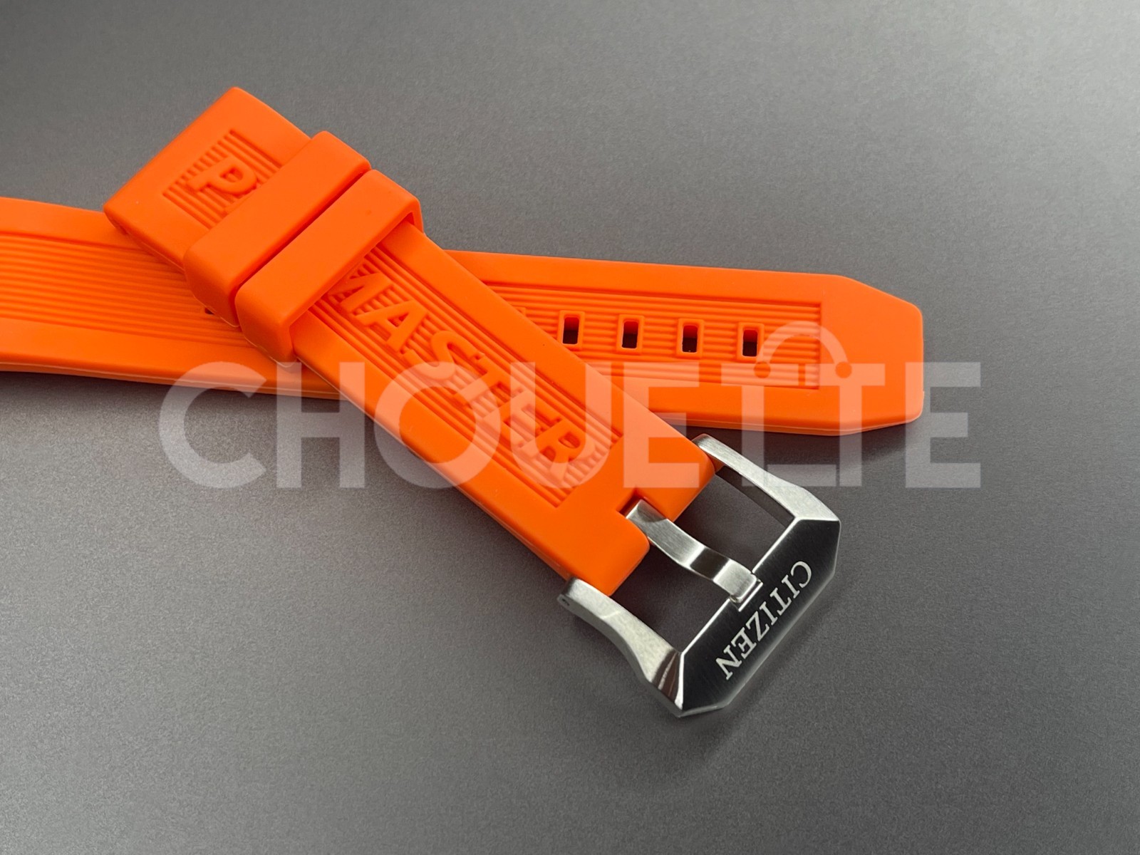 Citizen Promaster JR4061-18E, JR4061-00F 22mm Orange Rubber Watch Band with PINS