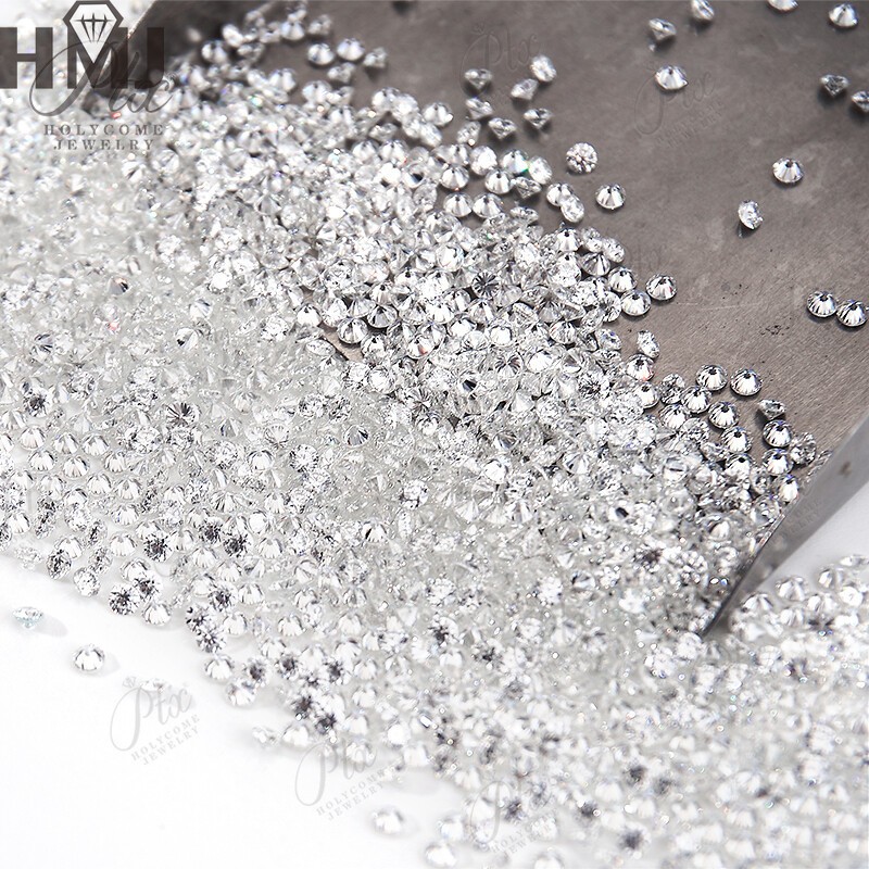 0.8~5.0mm 1ct Loose D White Color Moissanite VVS1 Round Gemstone Jewelry Stone