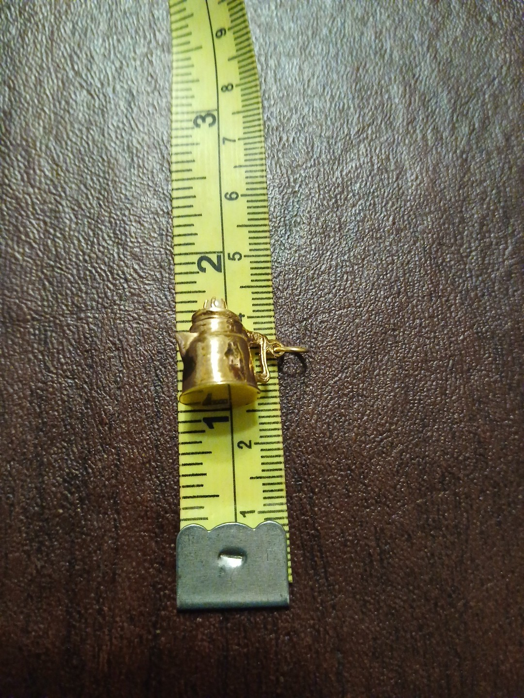 Awesome 3.3 Gram 14kt Solid Yellow Gold Coffee Pot Charm Pendent