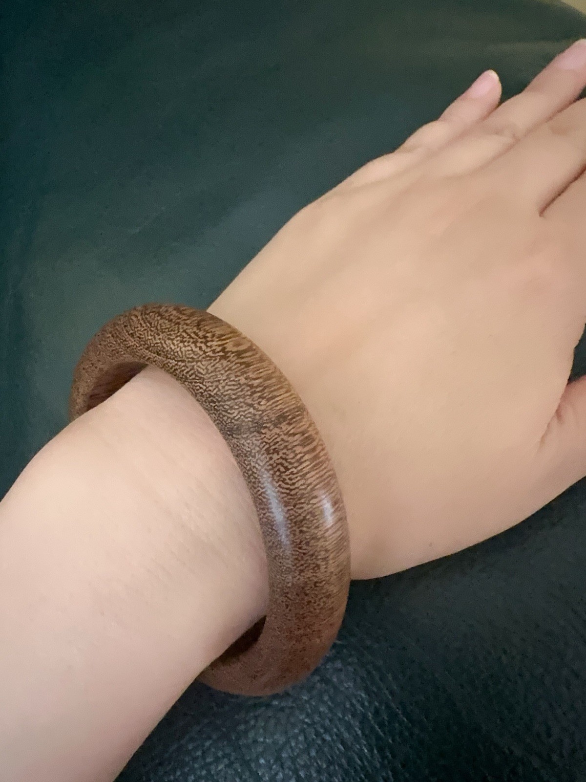 Natural Bamboo Bangle Bracelet 59.5mm Full Fish-roe Pattern Rare Exotic Cuffgift
