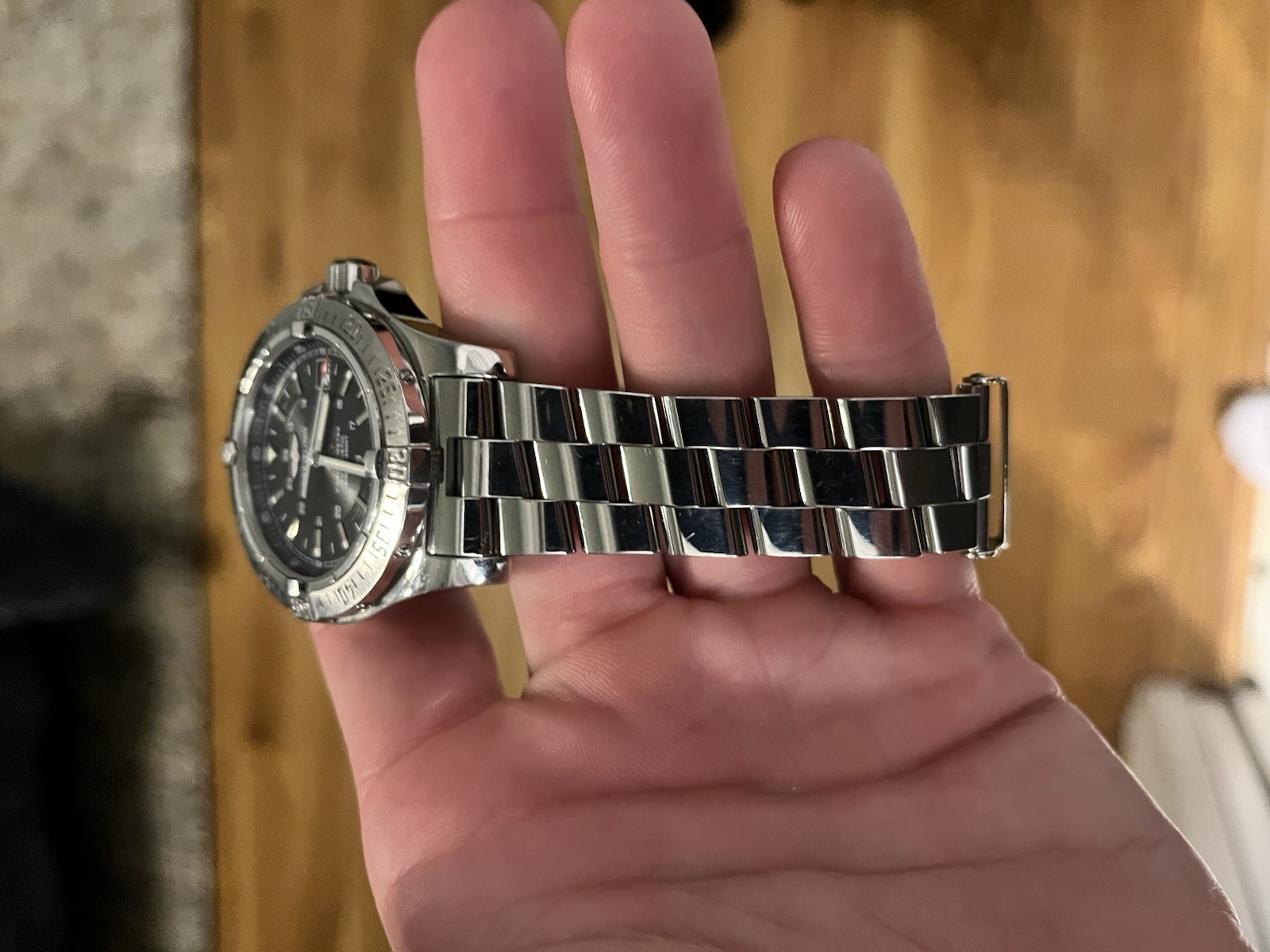 🔥🔥Breitling A17380 Swiss Chronometer Automatic Steel Black Dial Watch