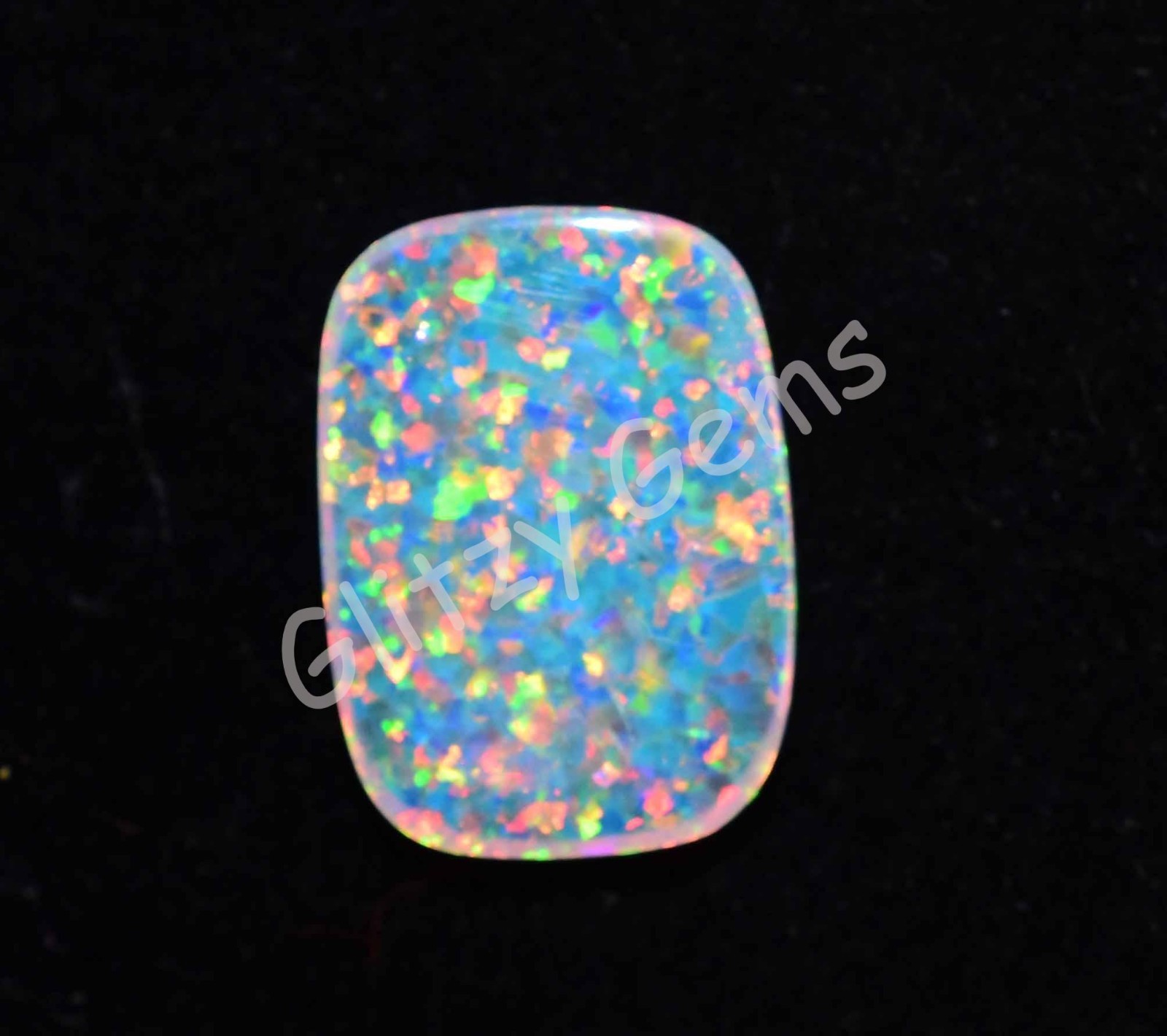 Natural Milky White Play Of Color Fire Opal 4.50 Ct Cabo Certified Gemstone