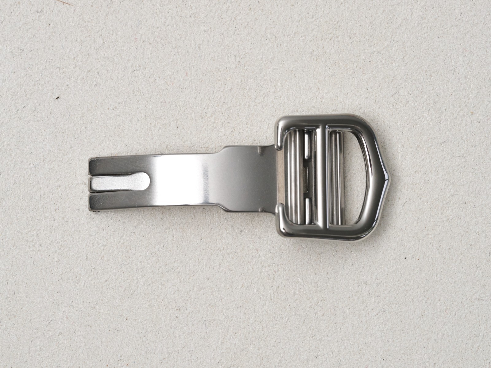 Cartier Deployment Buckle Clasp 14mm Fold Over Push Stainless Steel Genuine
