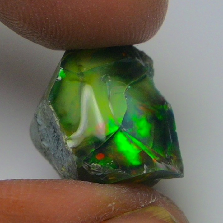 Blue Opal Rough 6.80 Carats, Smoked Ethiopian Welo Opal Rough, Fire Opal Raw