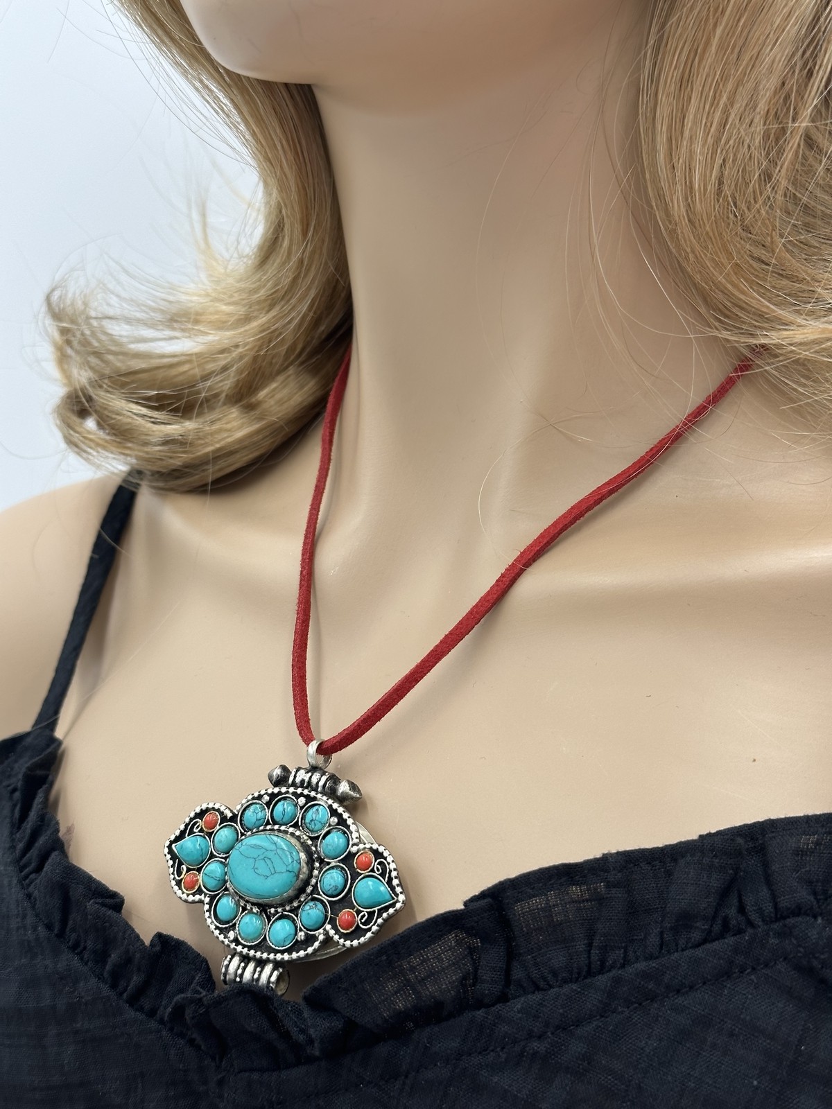 Handmade Tibetan Amulet/Gau box Pill holder pendant No Cord