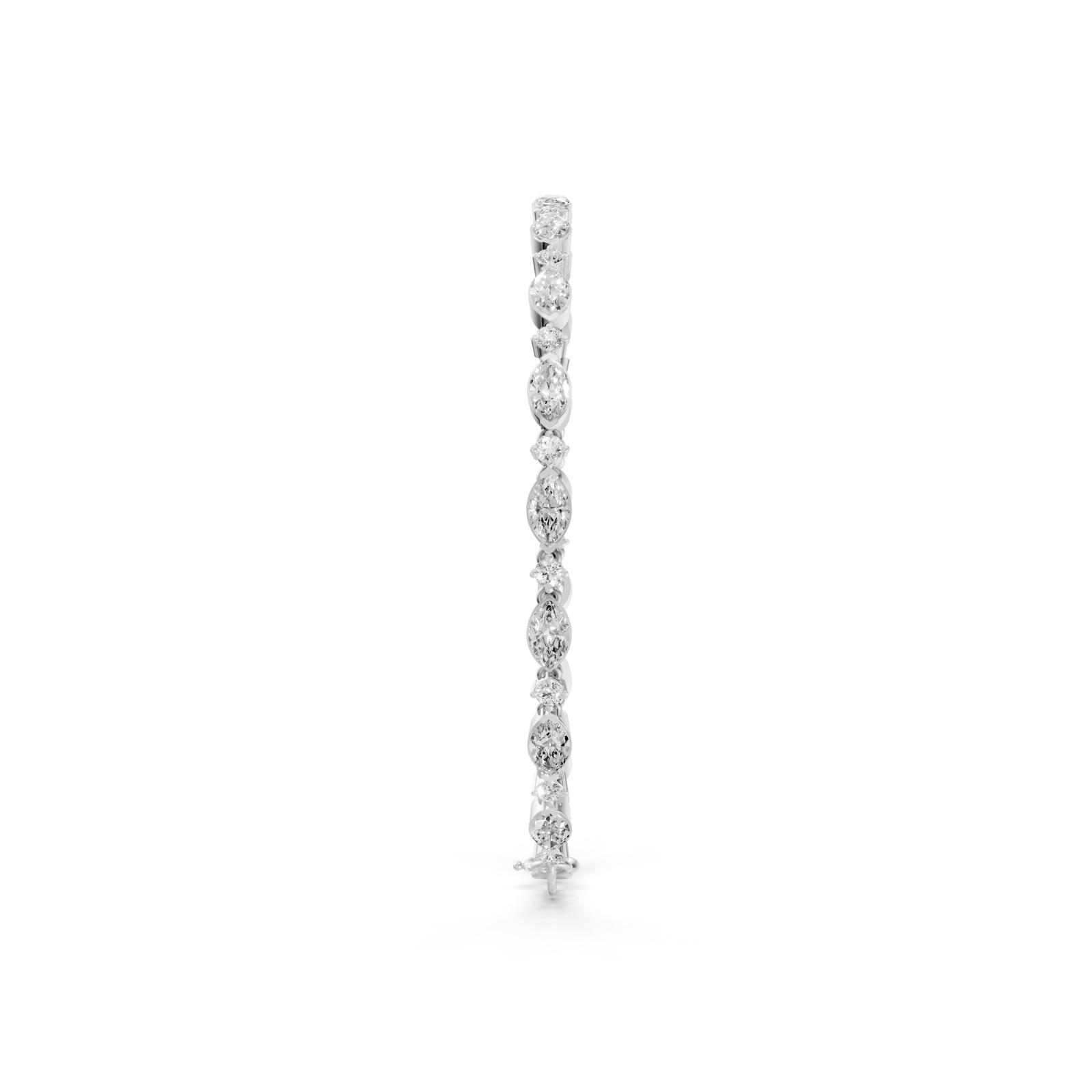 Station Chain Tennis Bracelet Marquise & Round Lab Grown Diamond