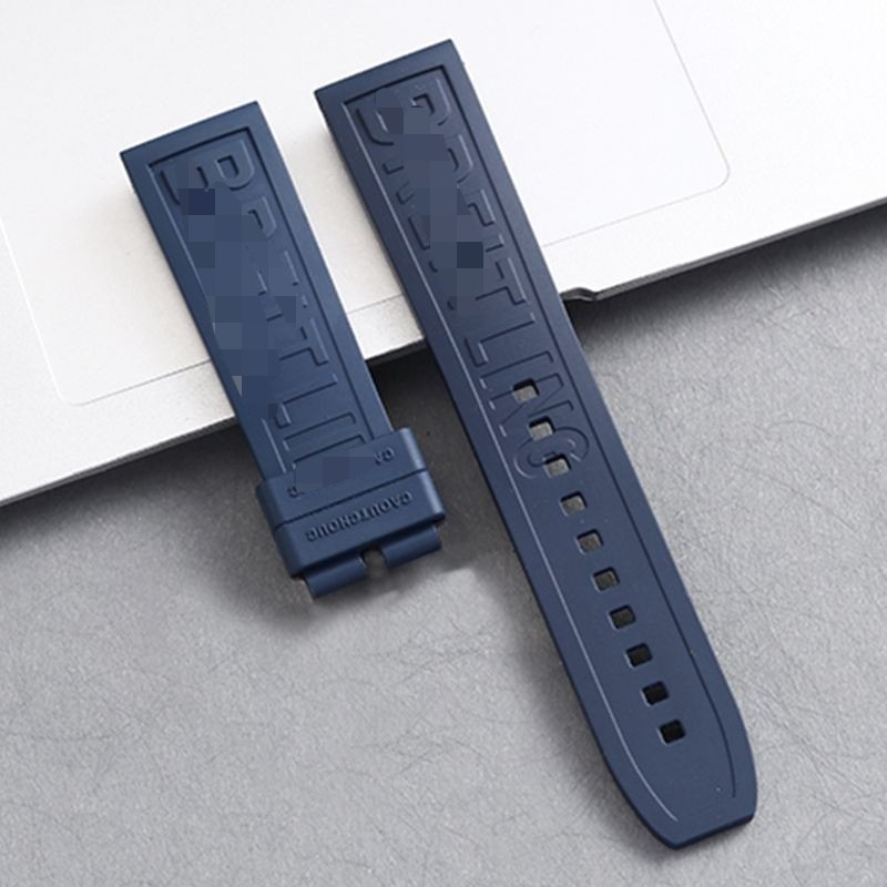 22 24mm rubber strap silicone suitable for Breitling Avenger orange blue