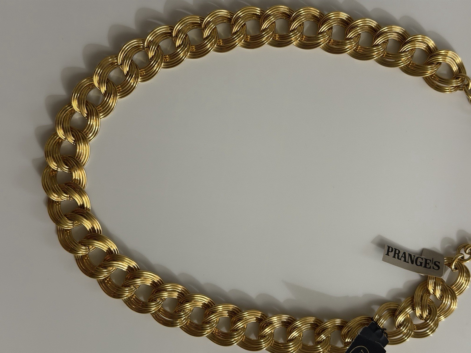Monet Chunky Gold tone Necklace With Hook Closure . Bright Gold Tone￼
