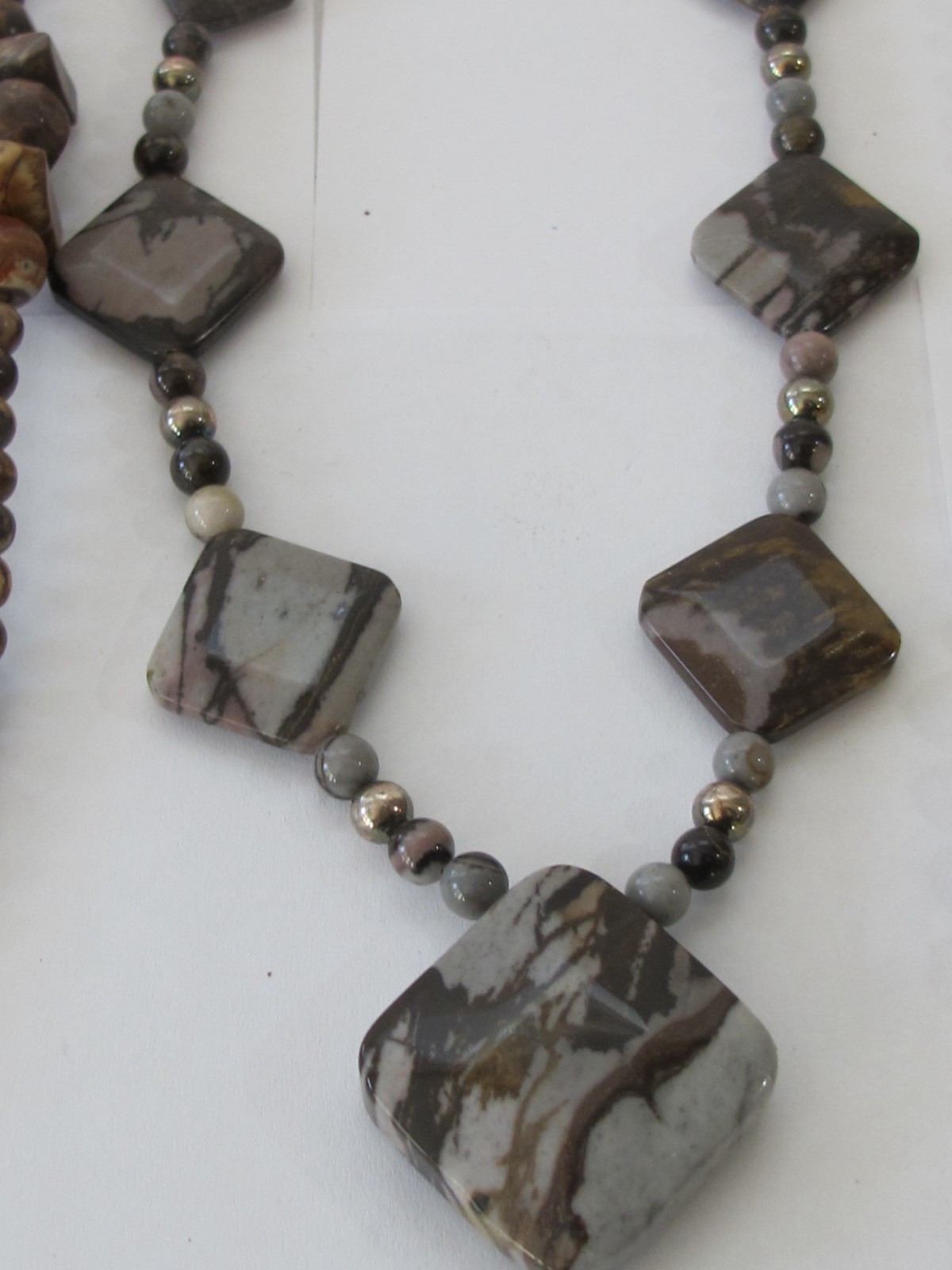 LOT DTR Jay King Mine Find Sterling Bead Necklace Jasper Yellow Tiger Eye (4) pc