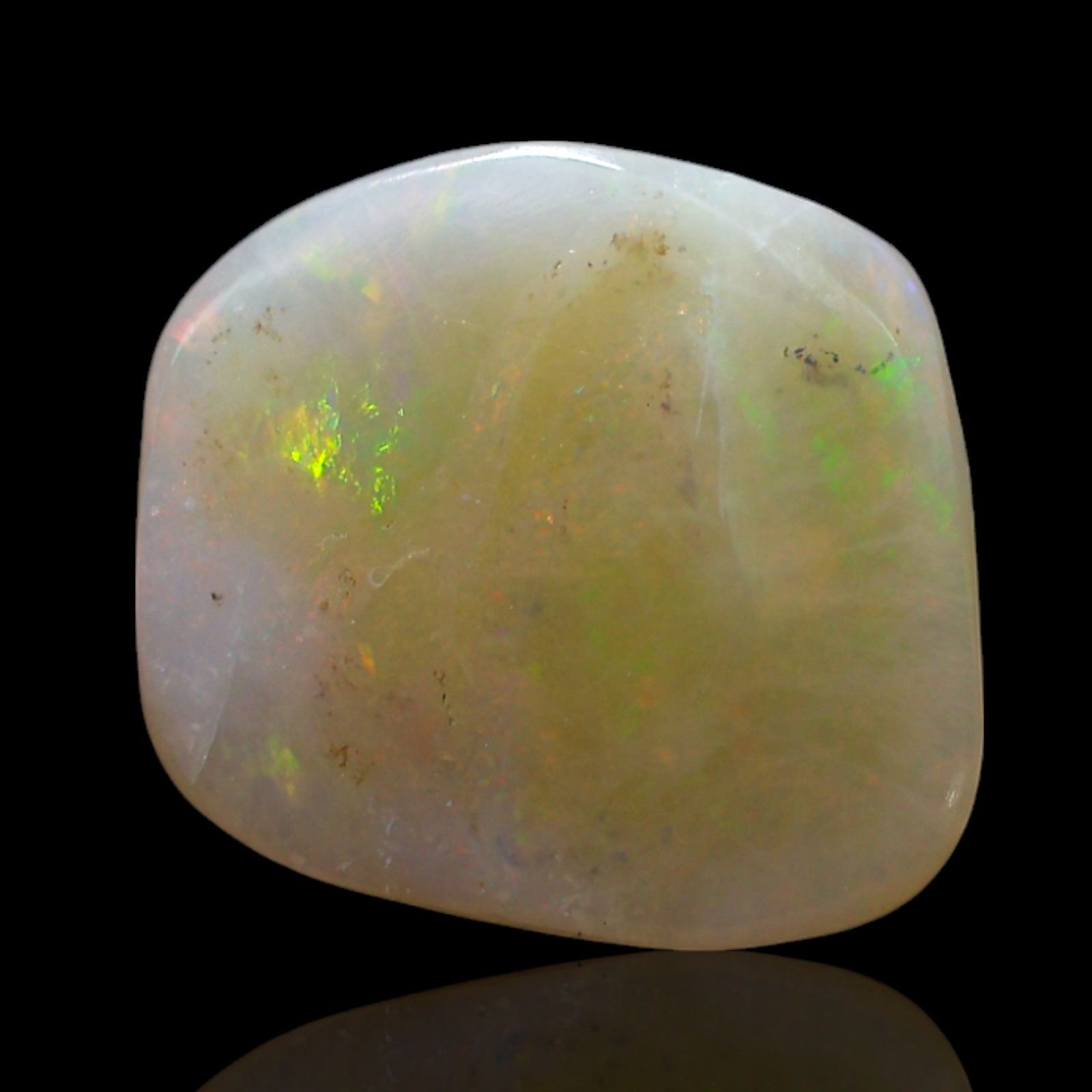 2.00 Cts Natural Fire Opal Gemstone Jewelry Making Cabochon 12x11x2 mm