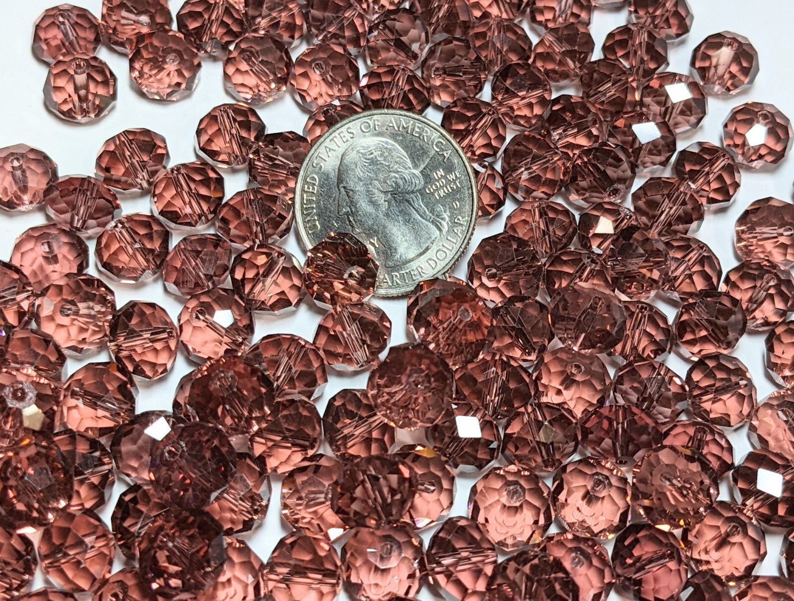 Crystal Beads 8mm Beads for Jewelry Making Bulk 180 pcs Purple Roundelle