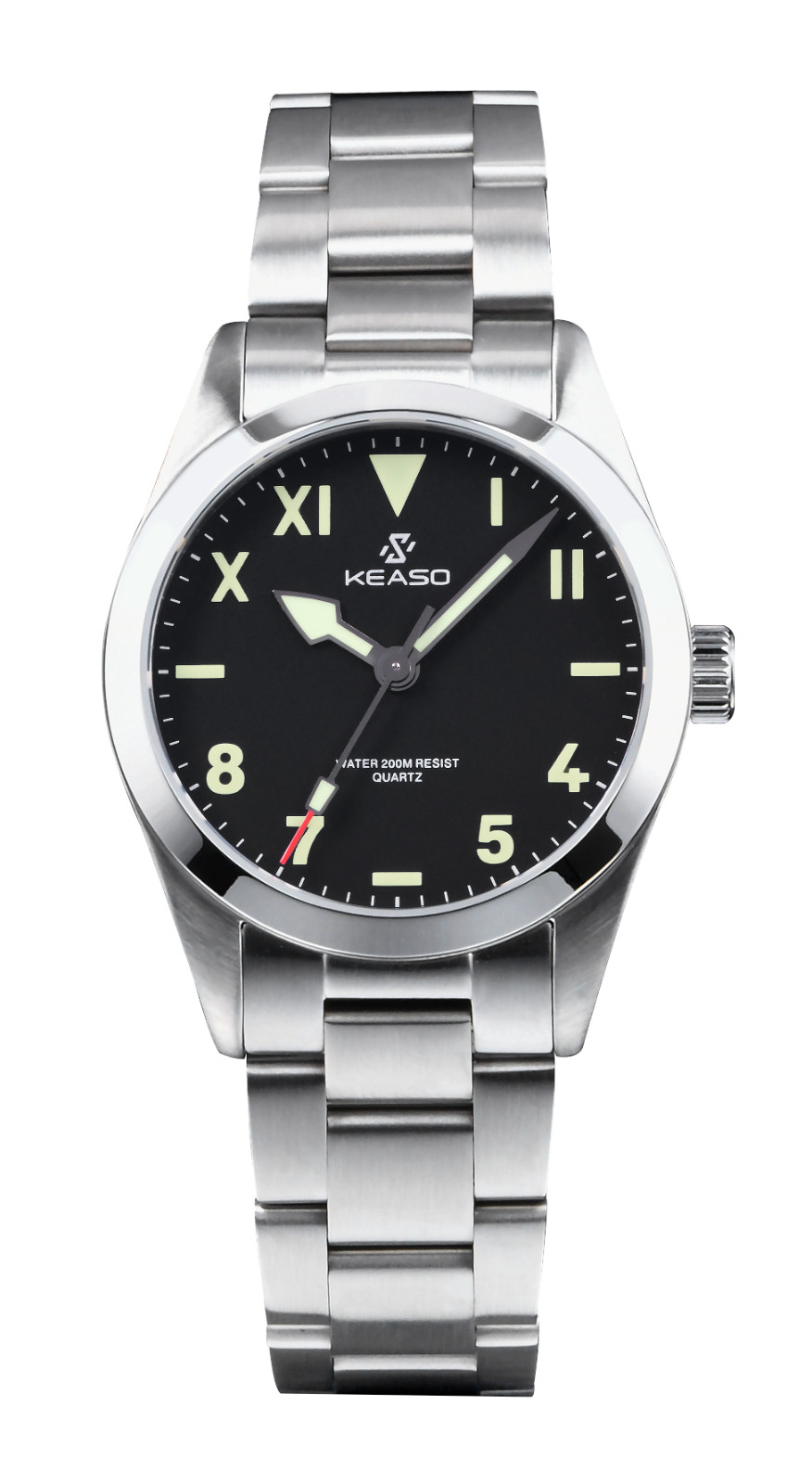 KEASO Miyota 2035 Japan Quartz Movement 200M Diver Watch 36.8mm C3 316L KE03