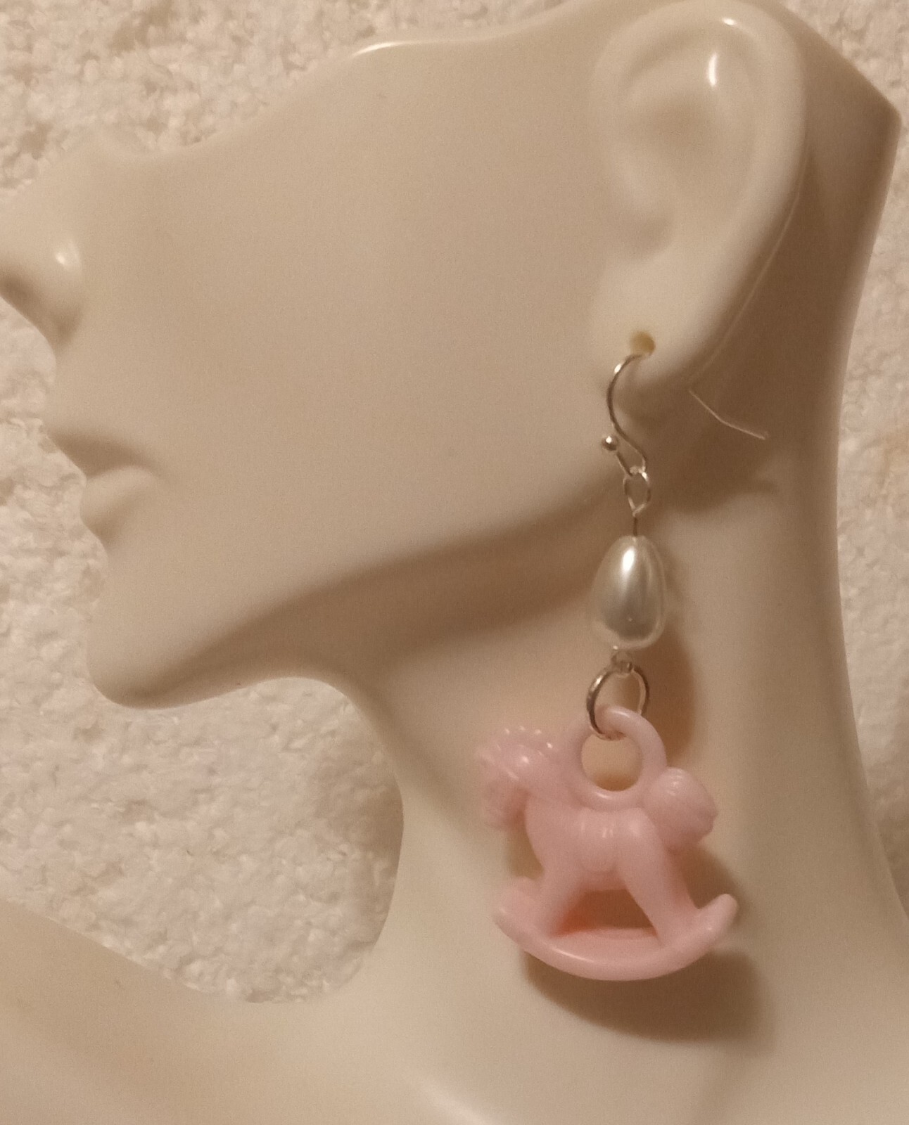 Sweet Rocking Horse 2″ Earrings: Novelty Baby Shower Gift