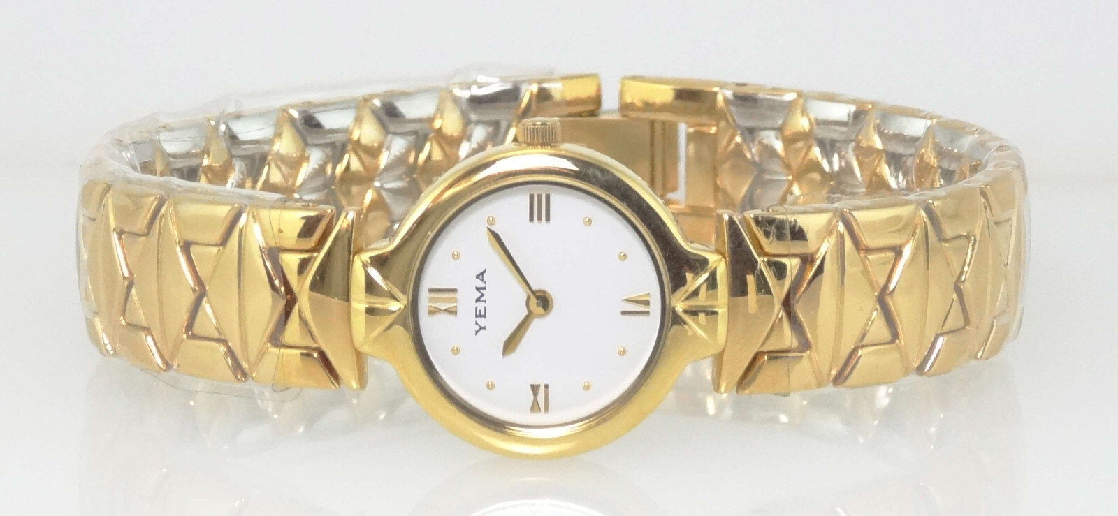 YEMA Paris YM 778 Women’s Gold AND Two-tone Quartz Dress Watch (Reversible) NEW