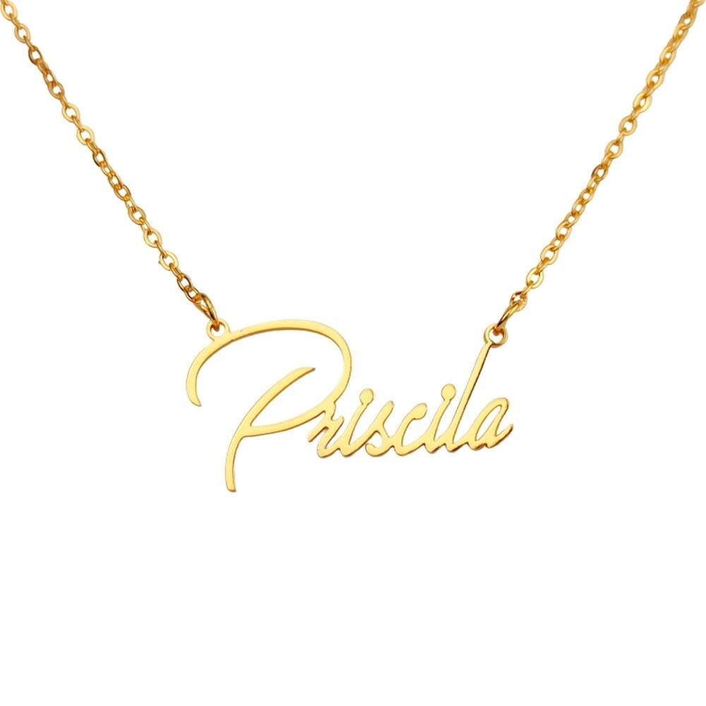Customized Name Necklace Pendant Personalized Stainless Steel Necklace Gift