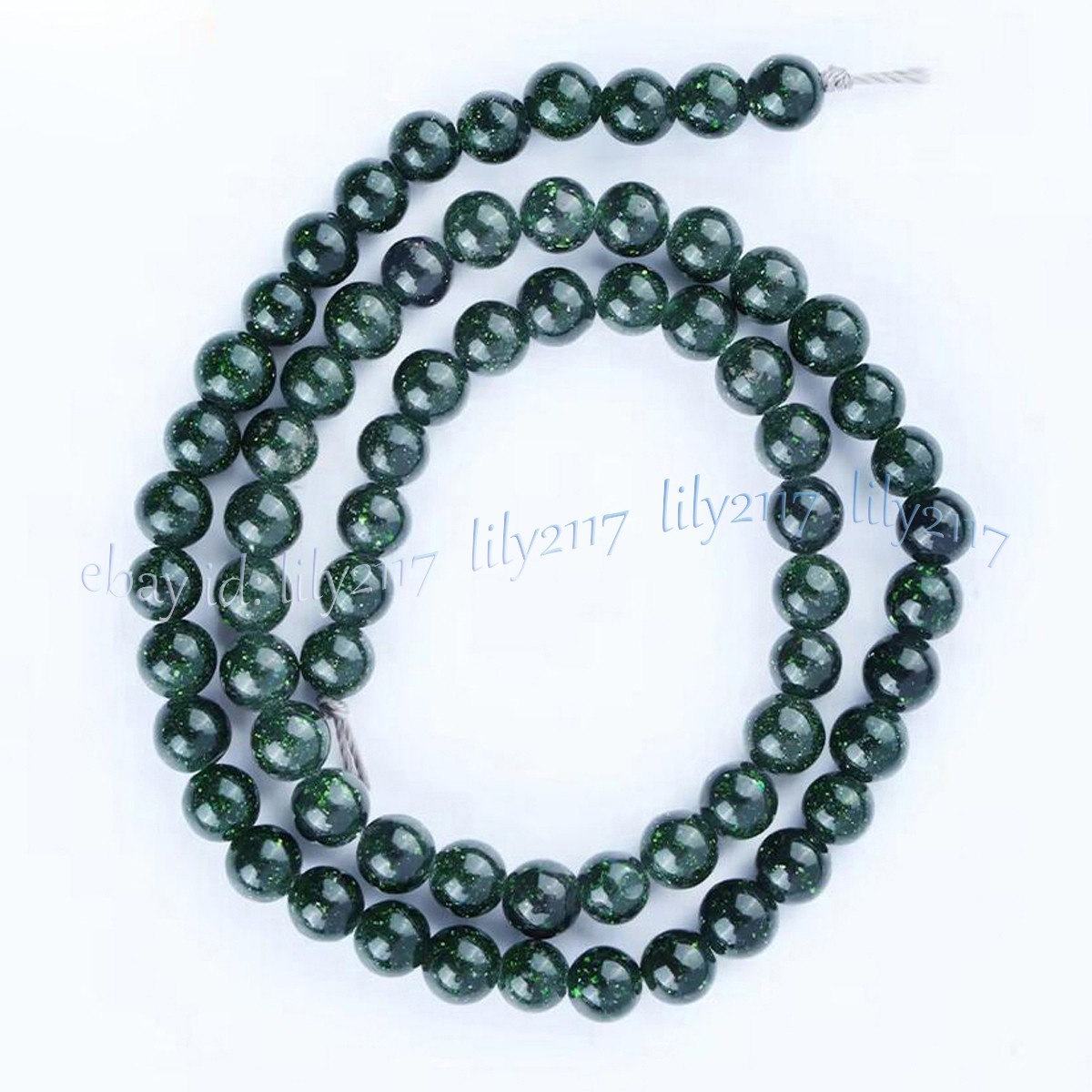Natural Blue Gold Green Sandstone Round Gemstone Loose Beads Jewelry Making 15”