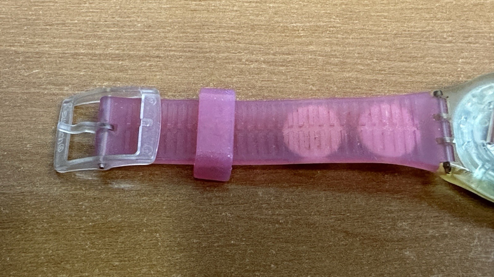 Swatch Pink Candy Watch GE177 White Face Vintage Swiss Original Box Paperwork