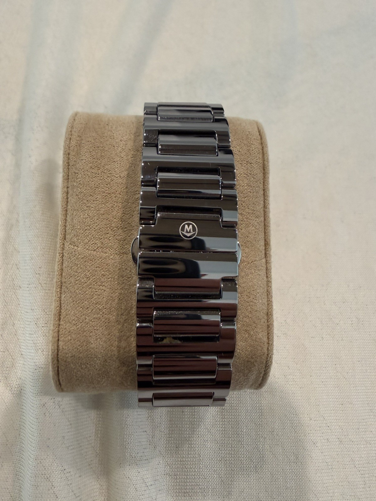 Movado DURA TUNGSTEN Museum Mens Watch Black Dial Ref 0606433 Swiss Box / Papers