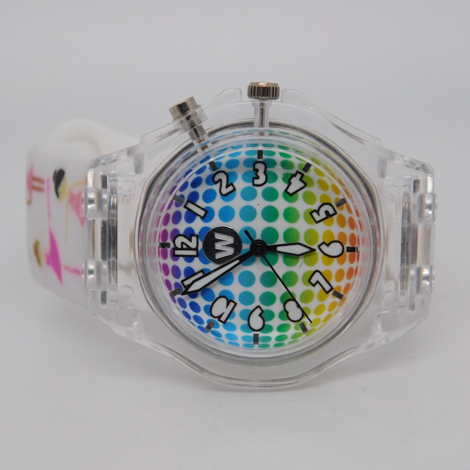 Watchitude glow REV112021 Clear Plastic Quartz Analog Women’s Watch New Battery