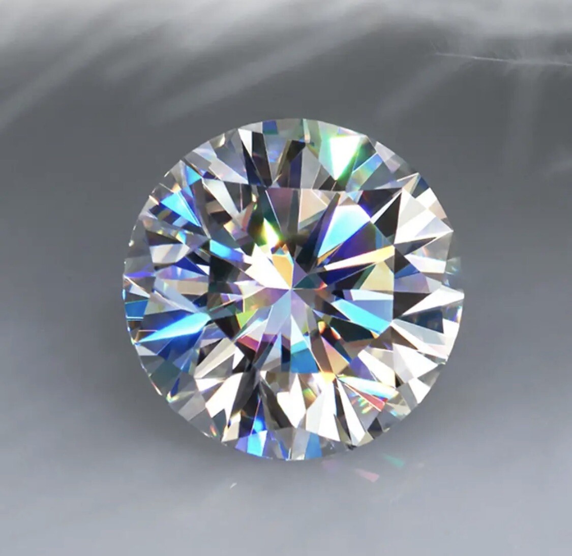 3 Carat Real VVS1/D Moissanite Loose Stone 9mm Size Will Pass Diamond Test