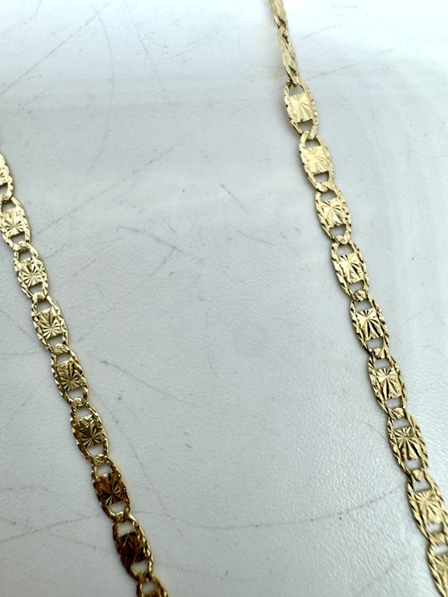 14K Yellow Gold Gucci Style Link 22″ Thin Chain – 2.4G! (WMP020190)