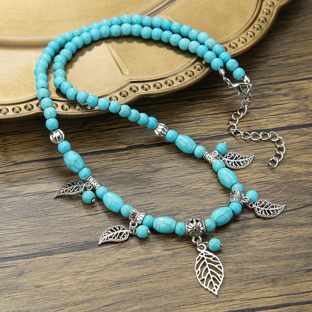Men Beaded Choker Necklace Hiphop Jewelry Trendy Black Agate Chain Necklace Gift