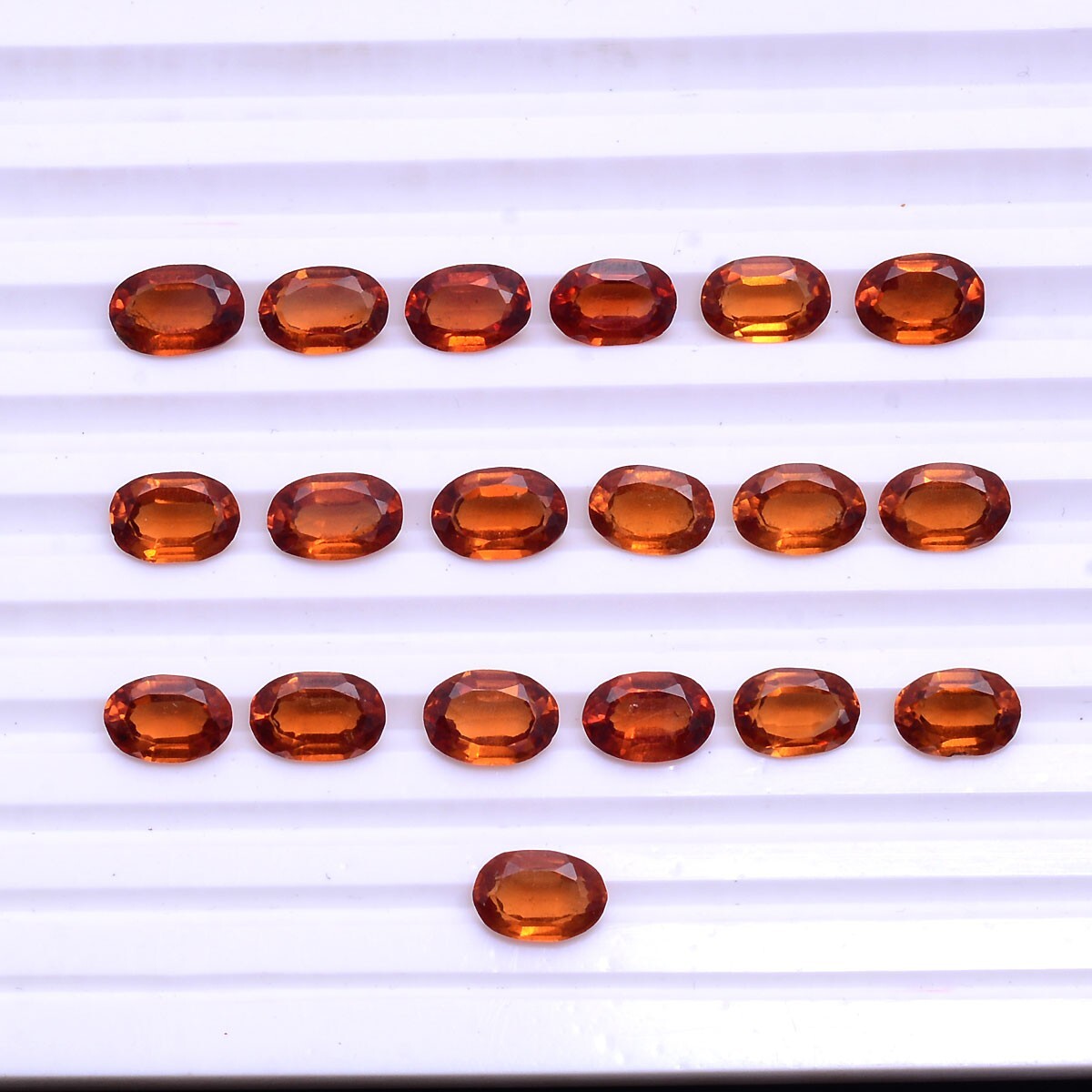 19 Pcs Natural Ceylon Hessonite Garnet Top Quality Untreated Loose Gemstones Lot
