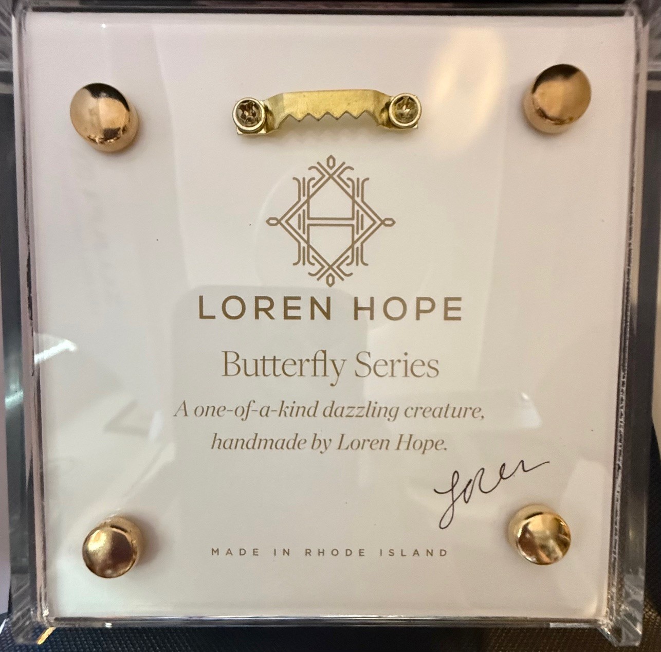 LOREN HOPE BUTTERFLY COLLECTION MEDIUM FUSCHIA ONE OF A KIND
