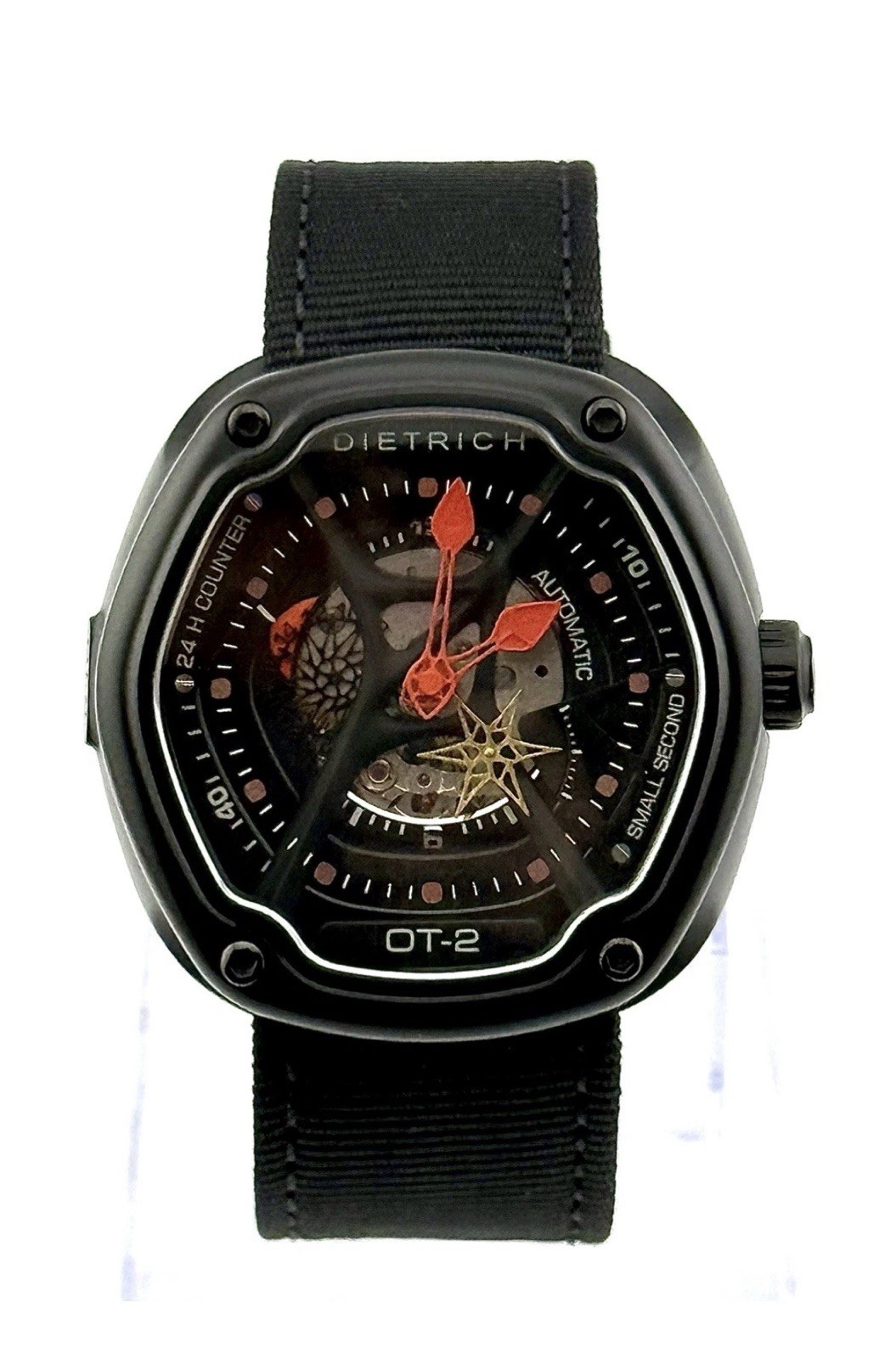 Dietrich OT-2 Black Stainless Steel Watch New