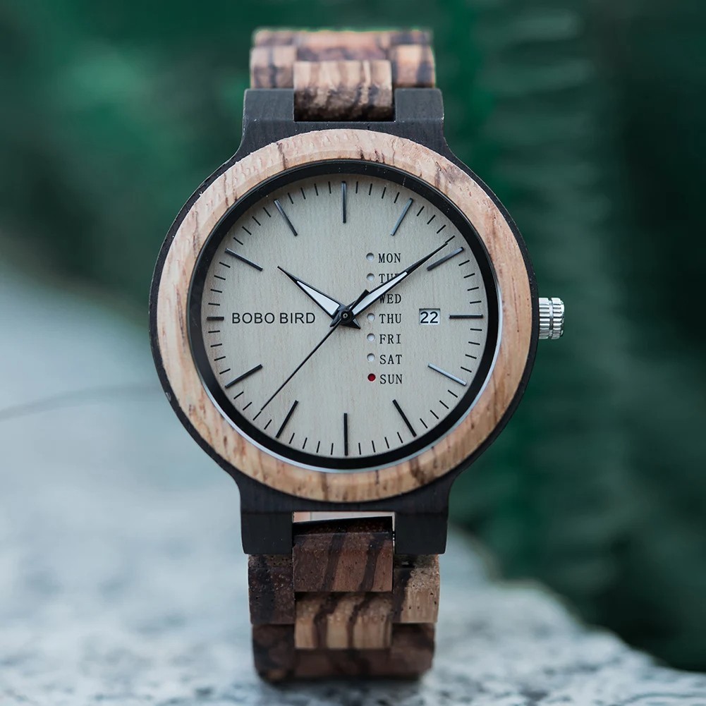 Men Watch Wooden Wristwatch Wood Wristwatches Men Fashion Wood Quartz Watches