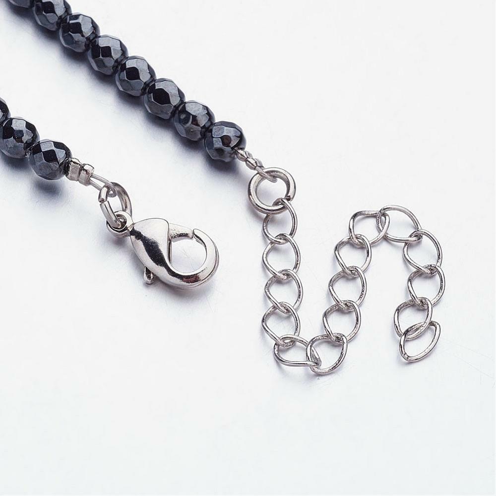 Gemstone Beaded Bracelets/Necklace Non-Magnetic Hematite Beads 22.4″ P37