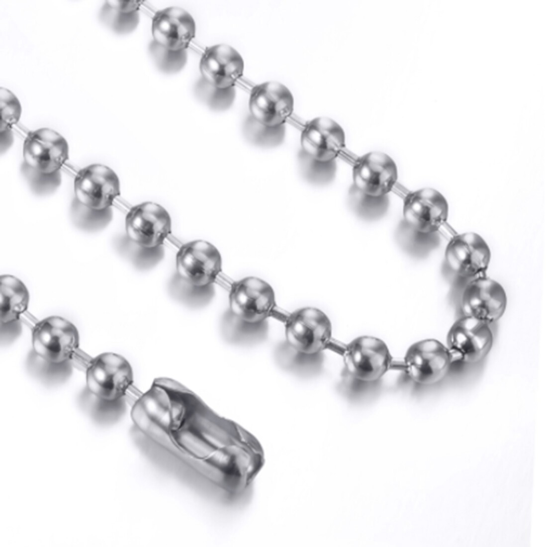 USA Stock Unisexs Stainless Steel Silver Bead Ball Chain Necklace Bracelet 7-28″