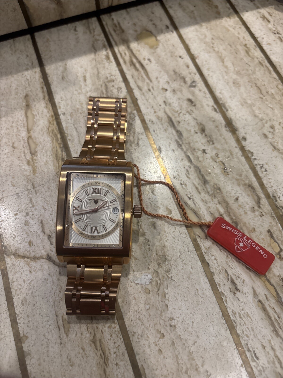Swiss Legend Limousine Gold/White Men’s 39mm Watch Read